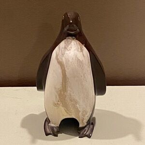 Marble decorative penguin decor paperweight holiday festive seasonal